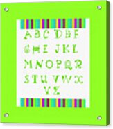 Alphabet Green Acrylic Print
