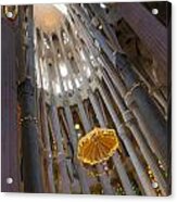 Altar And Pillars In La Sagrada Familia Cathedral Barcelona Acrylic Print