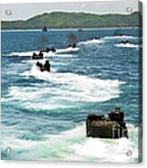 Amphibious Assault Vehicles Approach Acrylic Print