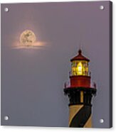 Anastasia Lighthouse By Moonlight Acrylic Print