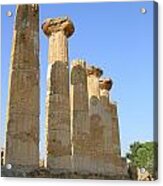 Ancient Columns In Agrigento Acrylic Print