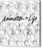 Animation  Life Acrylic Print