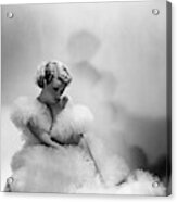 Annabella In A Tulle Trimmed Dress Acrylic Print