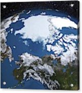 Annual Minimum Arctic Sea Ice Acrylic Print