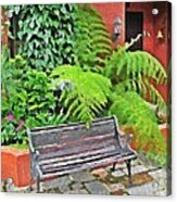 Antigua Bench Acrylic Print