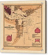 Antique Map Of Charleston Harbor South Carolina By W. A. Williams - Circa 1861 Acrylic Print