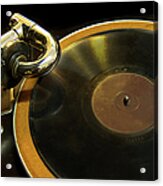 Antique Phonograph With A Record Acrylic Print