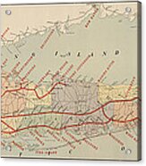 Details about   BIG Long Island New York City MAP showing the Railroad LIRR circa 1895 24"x 60" 