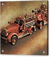 Antique Toy Fire Trucks Acrylic Print