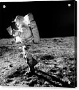 Apollo 14 Astronaut On The Moon Acrylic Print