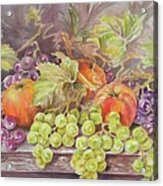 Apples And Grapes Acrylic Print