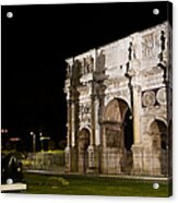 Arch Of Constantine At Night Acrylic Print