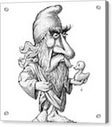Archimedes, Caricature Acrylic Print
