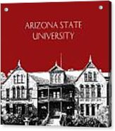 Arizona State University - The Old Main Building - Dark Red Acrylic Print