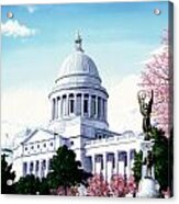Arkansas Capitol Blossoms Acrylic Print