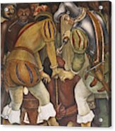 Arrival Of Cortes By Diego Rivera Acrylic Print