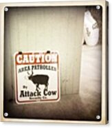Attack Cow Security Acrylic Print