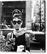 Audrey Hepburn Breakfast At Tiffany's Acrylic Print