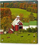 Autumn At Bogie Mountain Dairy Farm Acrylic Print