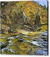 Autumn At Little Missouri Falls - Arkansas - Ouachita National Forest Acrylic Print