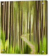 Autumn Forest Abstract Version 3 Acrylic Print
