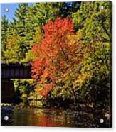 Autumn Glory On The Millers River In Orange Acrylic Print