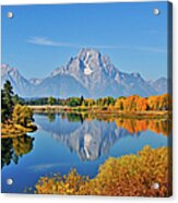 Autumn Reflections At Oxbow Bend Acrylic Print