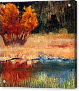 Autumn Riverbank Acrylic Print