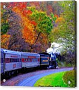 Autumn Train Acrylic Print