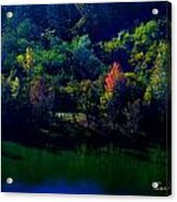 Autunno Alba Sul Lago - Autumn Lake Dawn 9749 Acrylic Print