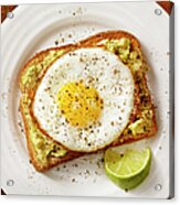 Avocado Toast With A Fried Egg Acrylic Print