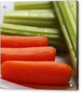 Baby Carrots And Celery Stalks Acrylic Print