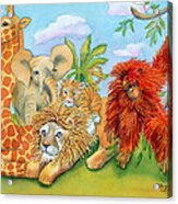 Baby Jungle Animals Acrylic Print