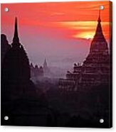 Bagan Sunrise Acrylic Print