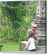 Bali - Father And Daughter Acrylic Print