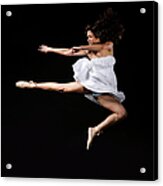 Ballerina Jumping Acrylic Print