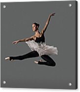 Ballerina Performing Pas De Chat Acrylic Print