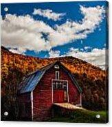 Barn On Vermont's Route 100 Acrylic Print