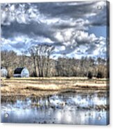 Barns On The Delta 1 Acrylic Print