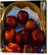 Basket Of Red Apples Acrylic Print