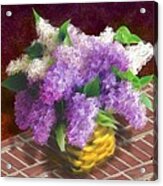 Basketful Of Lilacs Acrylic Print