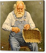 Basketmaker  In Oil Acrylic Print