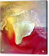 Be Or Not To Be - Red Yellow White Abstract Art By Kredart Acrylic Print