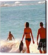 Beach Walkers Acrylic Print