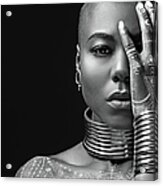 Beautiful Black Woman Wearing Jewellery Acrylic Print