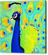 Beautiful Peacock Card Acrylic Print