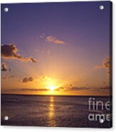 Beautiful Tropical Island Sunset On The Beach In Guam Acrylic Print