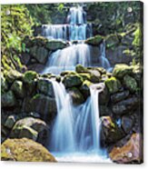 Beautiful Waterfall From The Mountain Acrylic Print