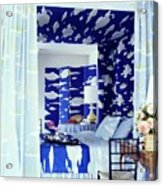 Bedroom With Bill Blass Fabrics Acrylic Print