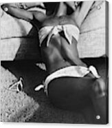 Beverly Johnson Wearing A Bandeau Bikini Acrylic Print